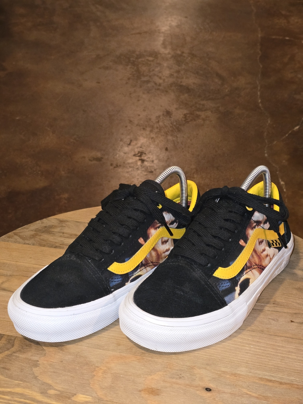 VANS Skate Old Skool x Bruce Lee Black Yellow Sneakers Men's 6.5 VN0A5FCBY23